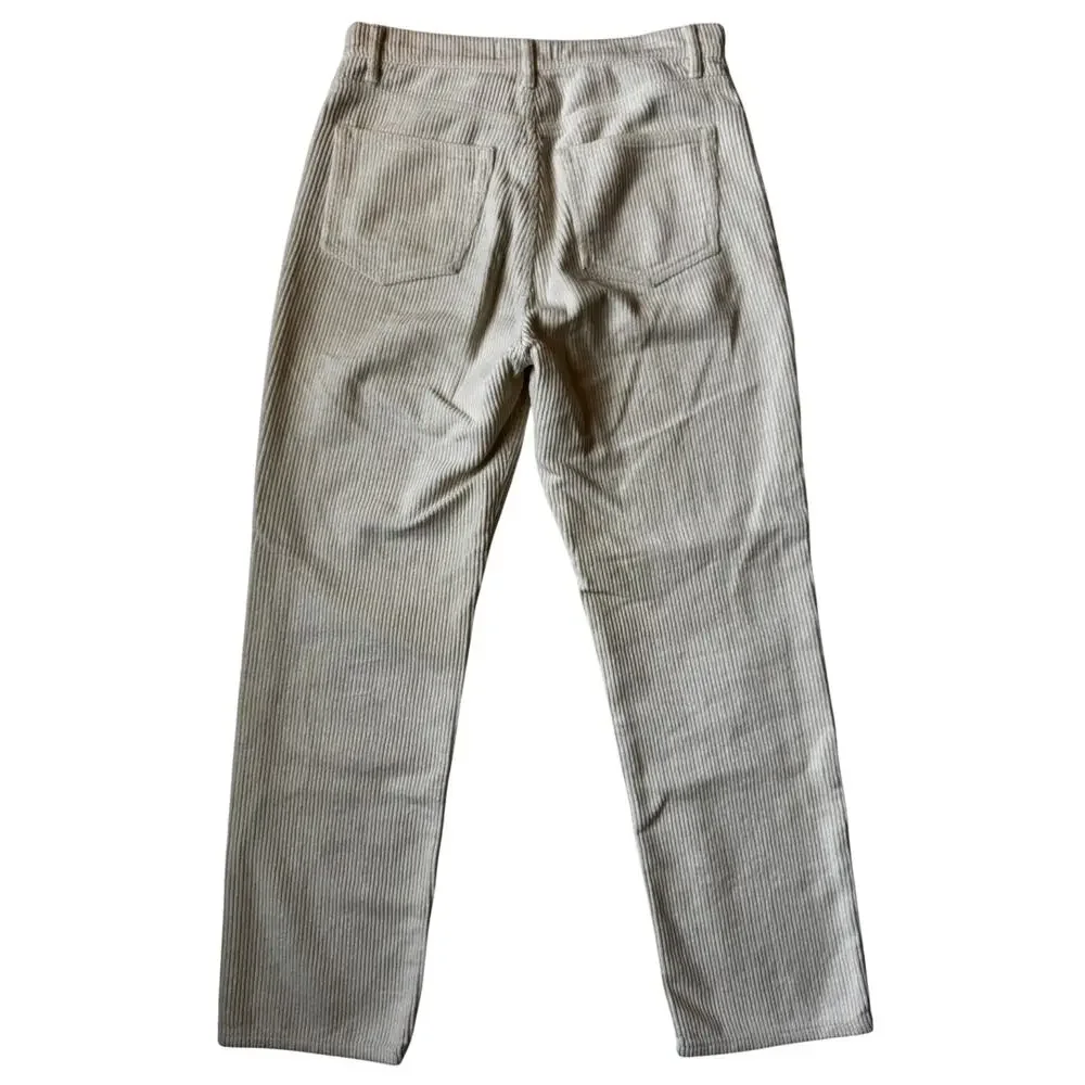Reformation Cynthia Corduroy Pants 28 Cream Straight Cozy Nostalgic Retro Ivy - Picture 3 of 16
